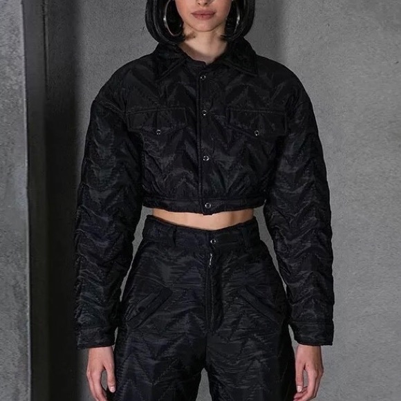 super cropped puffer jacket